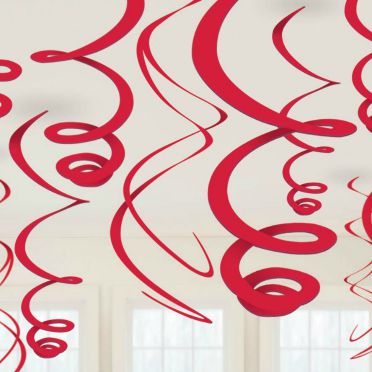 Hanging Red Swirls